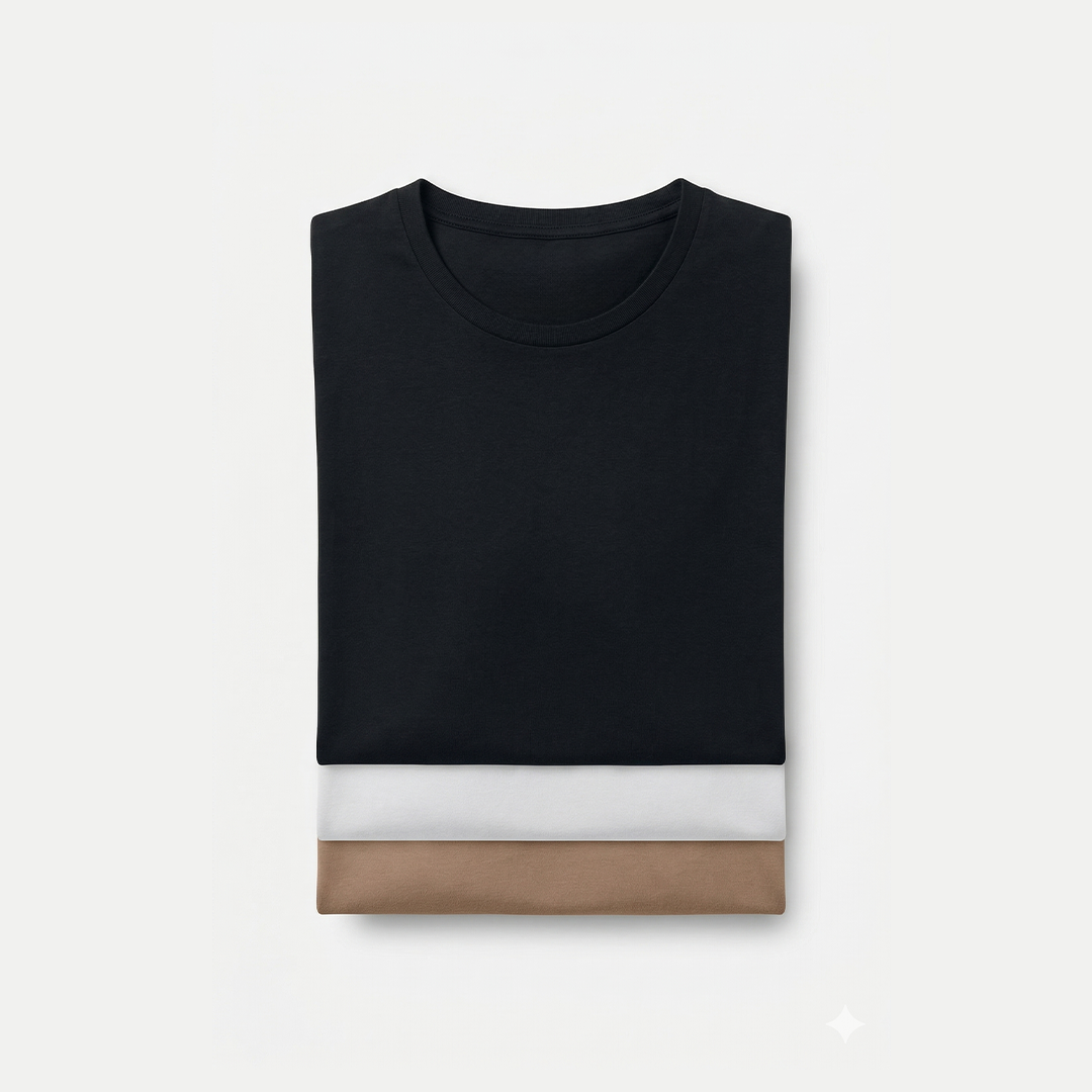 Kit 3 Camisetas Pima Cores