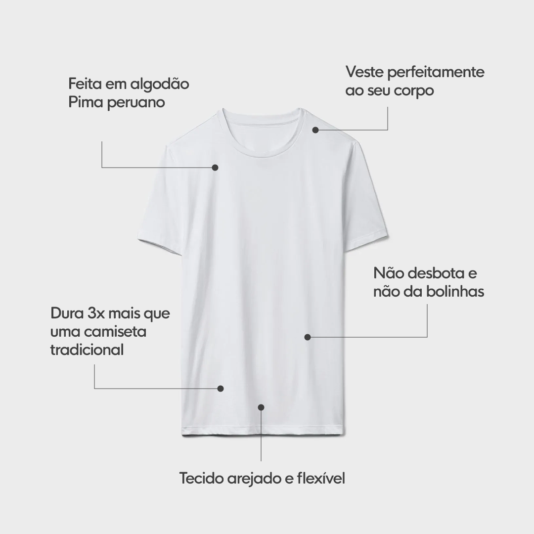 Camiseta Pima Peruana Preta